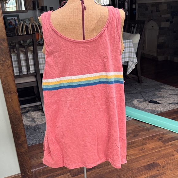 Mens Pink Sleeveless Top with Striped Detail - Picture 1 of 2